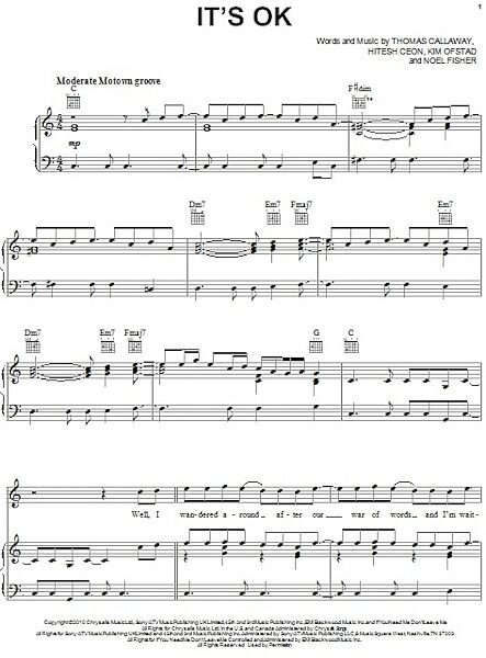 open zoom image for It's OK - Piano/Vocal/Guitar, New, Main