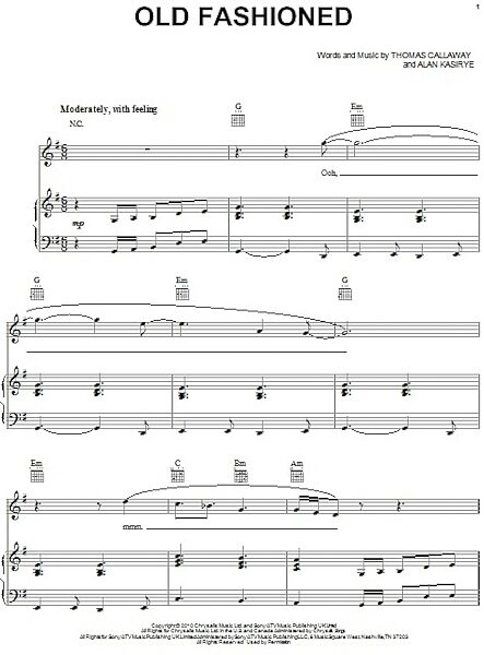 open zoom image for Old Fashioned - Piano/Vocal/Guitar, New, Main