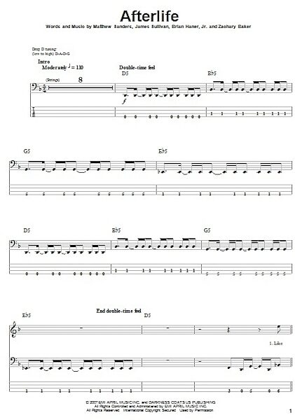 open zoom image for Afterlife - Bass Tab, New, Main