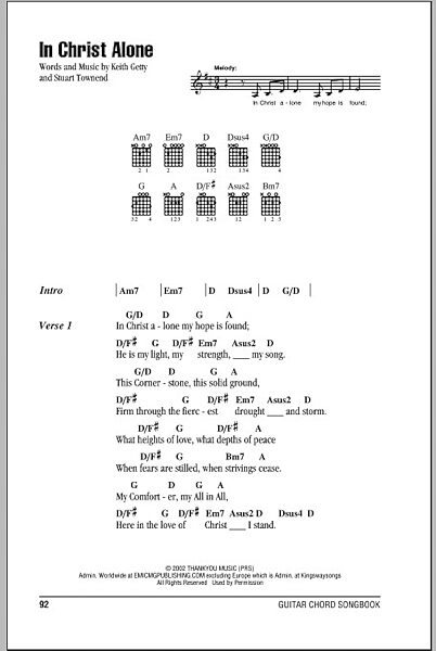 open zoom image for In Christ Alone - Guitar Chords/Lyrics, New, Main