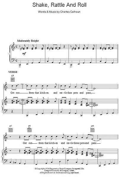 open zoom image for Shake, Rattle And Roll - Piano/Vocal/Guitar, New, Main