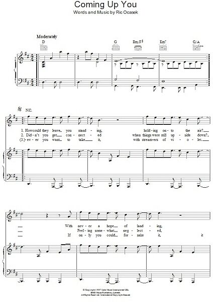 open zoom image for Coming Up You - Piano/Vocal/Guitar, New, Main