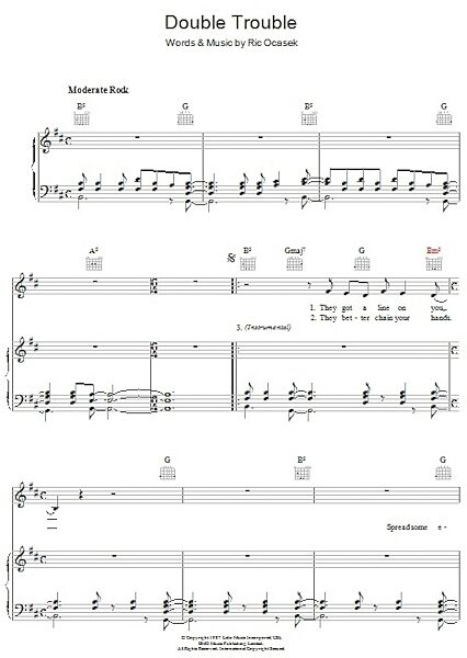 open zoom image for Double Trouble - Piano/Vocal/Guitar, New, Main