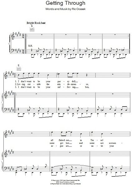 open zoom image for Getting Through - Piano/Vocal/Guitar, New, Main