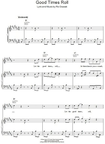open zoom image for Good Times Roll - Piano/Vocal/Guitar, New, Main