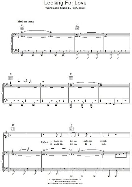open zoom image for Looking For Love - Piano/Vocal/Guitar, New, Main