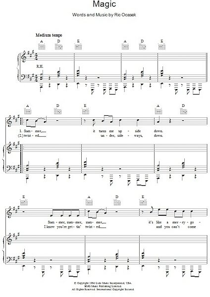 open zoom image for Magic - Piano/Vocal/Guitar, New, Main
