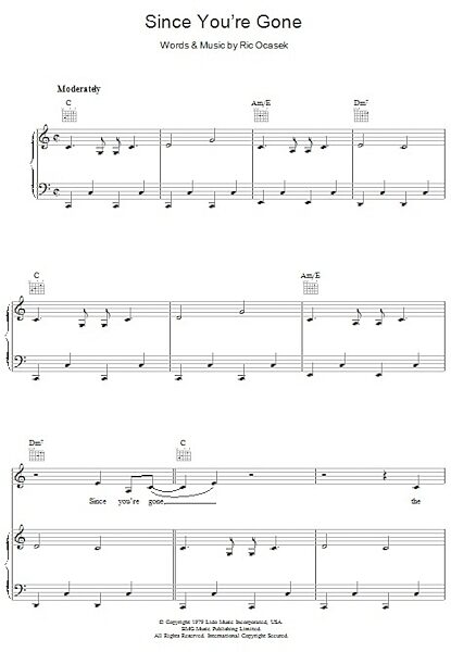 open zoom image for Since You're Gone - Piano/Vocal/Guitar, New, Main
