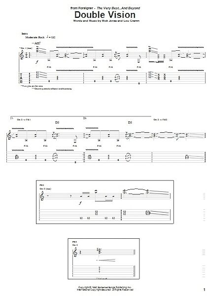 open zoom image for Double Vision - Guitar TAB, New, Main
