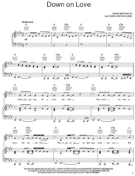 open zoom image for Down On Love - Piano/Vocal/Guitar, New, Main