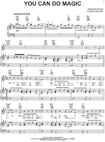 open zoom image for You Can Do Magic - Piano/Vocal/Guitar, New, Main