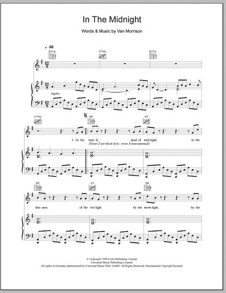 open zoom image for In The Midnight - Piano/Vocal/Guitar, New, Main