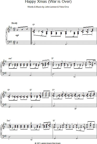 open zoom image for Happy Xmas (War Is Over) - Piano Solo, New, Main