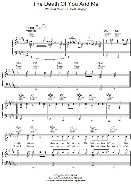 open zoom image for The Death Of You And Me - Piano/Vocal/Guitar, New, Main
