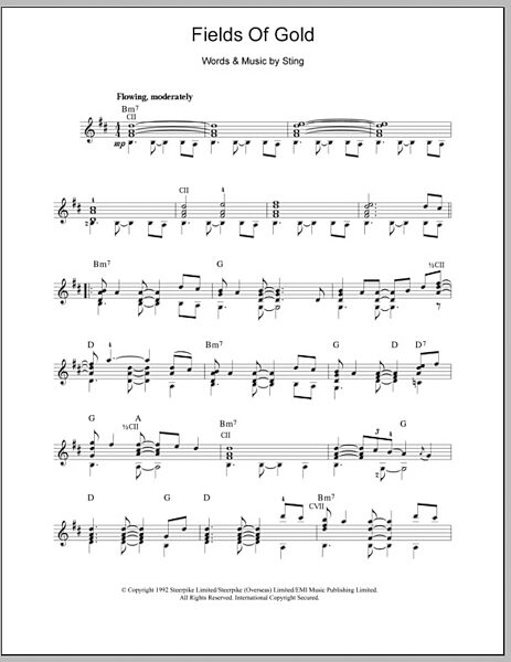 open zoom image for Fields Of Gold - Easy Guitar, New, Main