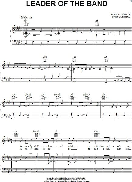 open zoom image for Leader Of The Band - Piano/Vocal/Guitar, New, Main