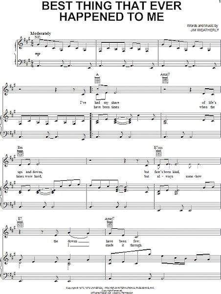 open zoom image for Best Thing That Ever Happened To Me - Piano/Vocal/Guitar, New, Main