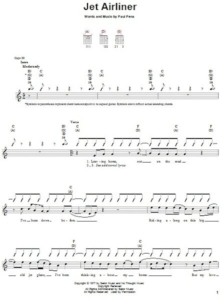 open zoom image for Jet Airliner - Easy Guitar, New, Main