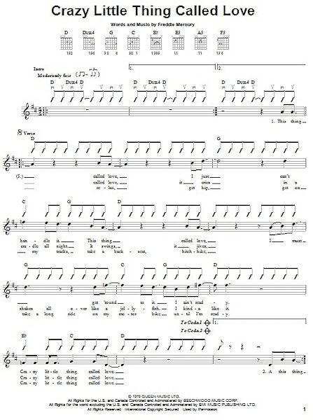 open zoom image for Crazy Little Thing Called Love - Easy Guitar, New, Main