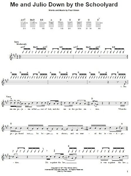 open zoom image for Me and Julio Down By The Schoolyard - Easy Guitar, New, Main
