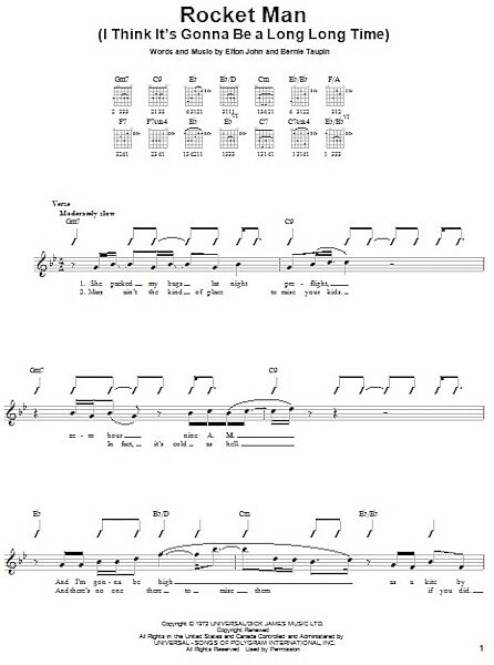 open zoom image for Rocket Man (I Think It's Gonna Be A Long Long Time) - Easy Guitar, New, Main