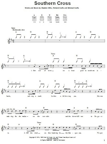 open zoom image for Southern Cross - Easy Guitar, New, Main