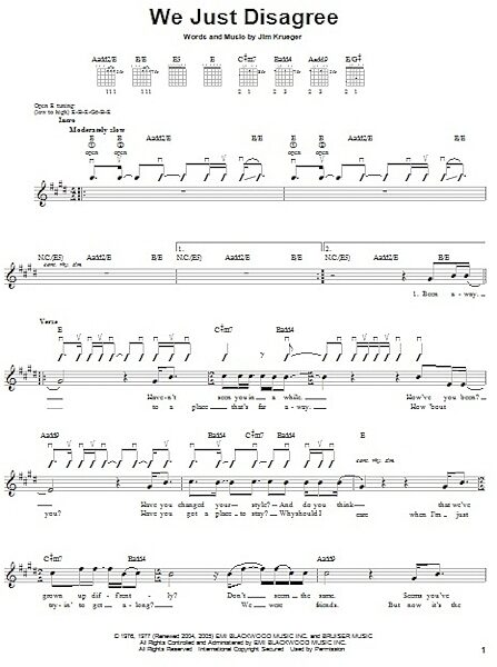 open zoom image for We Just Disagree - Easy Guitar, New, Main