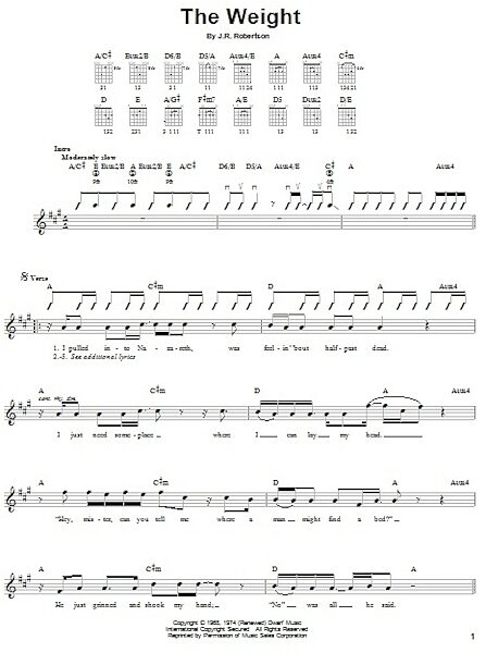open zoom image for The Weight - Easy Guitar, New, Main