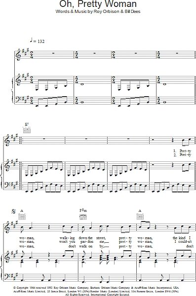open zoom image for Oh, Pretty Woman - Piano/Vocal/Guitar, New, Main