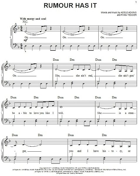 open zoom image for Rumour Has It - Easy Piano, New, Main