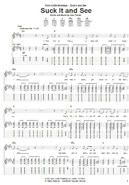 open zoom image for Suck It And See - Guitar TAB, New, Main