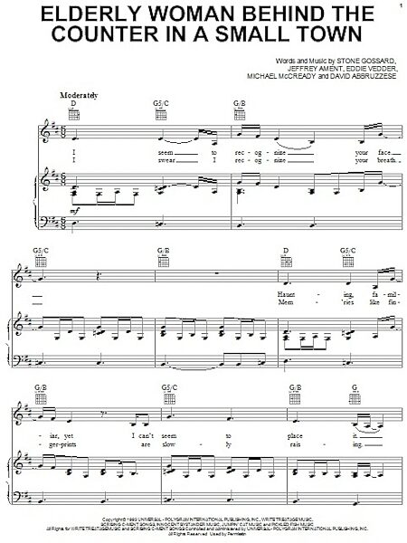 open zoom image for Elderly Woman Behind The Counter In A Small Town - Piano/Vocal/Guitar, New, Main