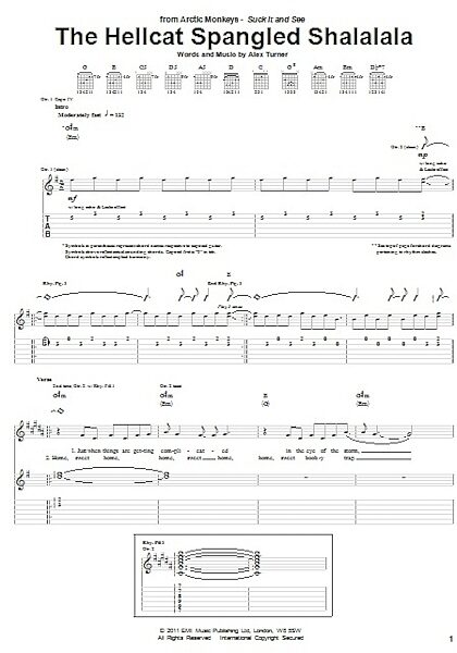 open zoom image for The Hellcat Spangled Shalalala - Guitar TAB, New, Main