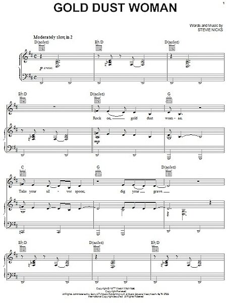 open zoom image for Gold Dust Woman - Piano/Vocal/Guitar, New, Main