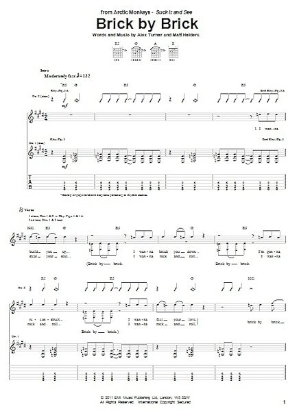 open zoom image for Brick By Brick - Guitar TAB, New, Main