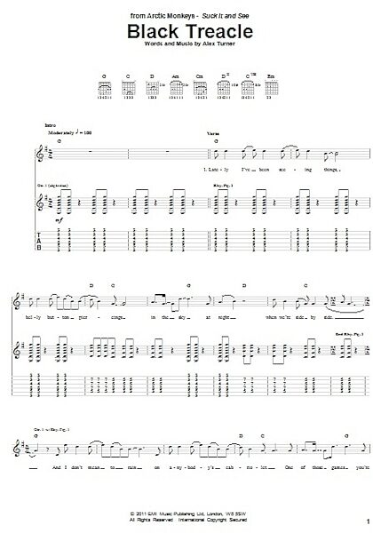 open zoom image for Black Treacle - Guitar TAB, New, Main