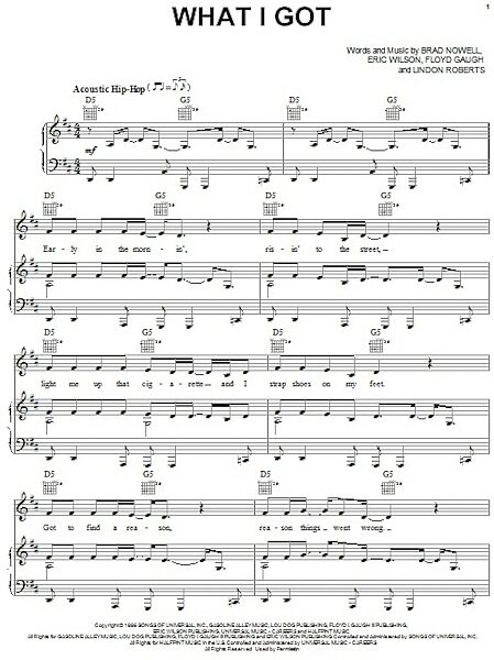 open zoom image for What I Got - Piano/Vocal/Guitar, New, Main