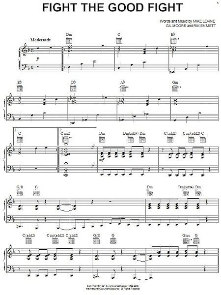 open zoom image for Fight The Good Fight - Piano/Vocal/Guitar, New, Main