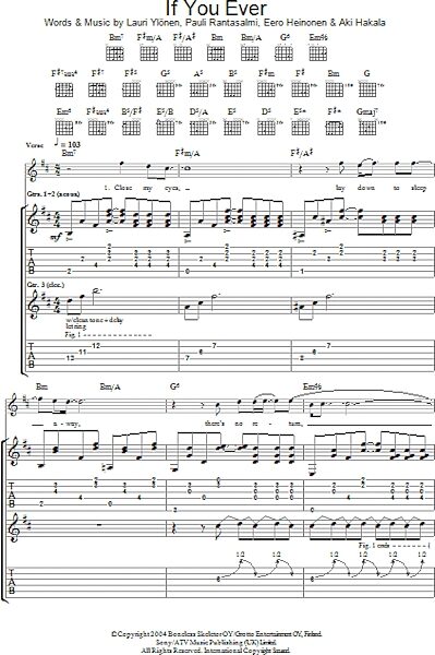 open zoom image for If You Ever - Guitar TAB, New, Main