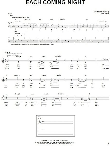 open zoom image for Each Coming Night - Easy Guitar, New, Main