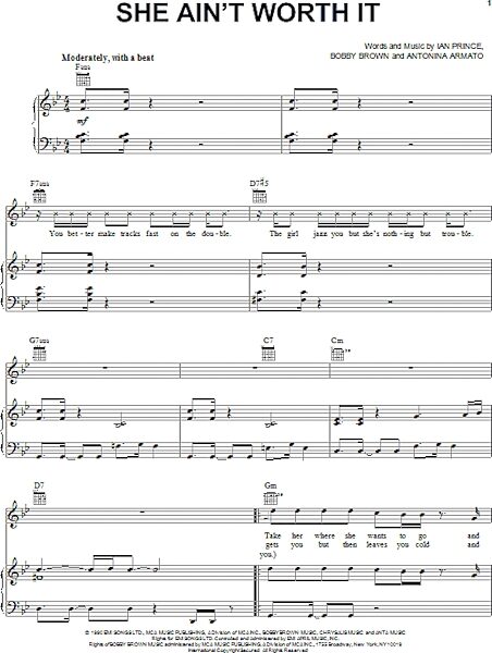 open zoom image for She Ain't Worth It - Piano/Vocal/Guitar, New, Main