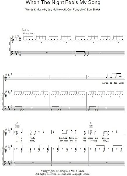 open zoom image for When The Night Feels My Song - Piano/Vocal/Guitar, New, Main