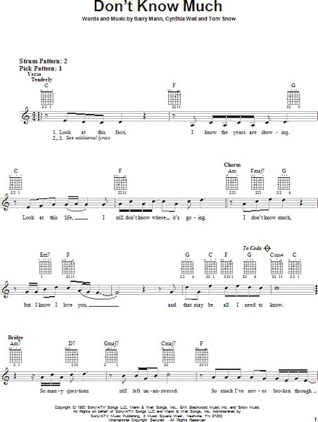 open zoom image for Don't Know Much - Easy Guitar, New, Main
