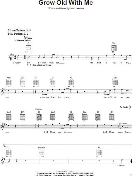 open zoom image for Grow Old With Me - Easy Guitar, New, Main