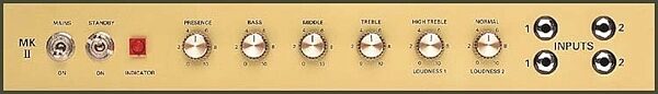 open zoom image for Marshall 1959SLP Vintage Series Super Lead Plexi Guitar Amplifier Head (100 Watts), Front Panel