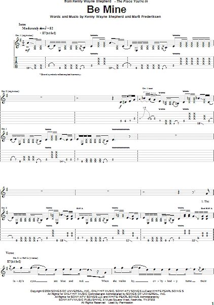 open zoom image for Be Mine - Guitar TAB, New, Main