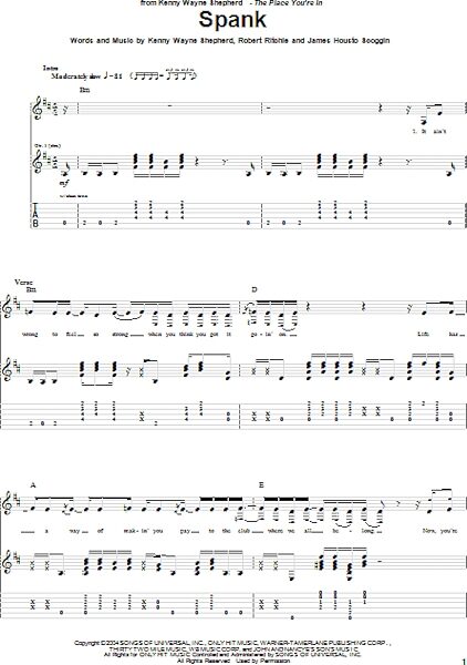 open zoom image for Spank - Guitar TAB, New, Main