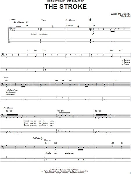 open zoom image for The Stroke - Bass Tab, New, Main