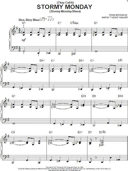 open zoom image for (They Call It) Stormy Monday (Stormy Monday Blues) - Easy Piano, New, Main