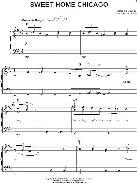 open zoom image for Sweet Home Chicago - Easy Piano, New, Main